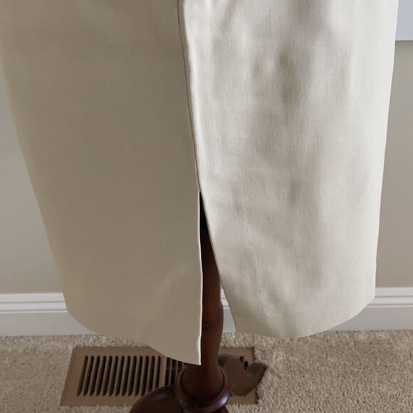 Sz 5/6 Esprit side slit pencil skirt khaki color - Picture 6 of 7